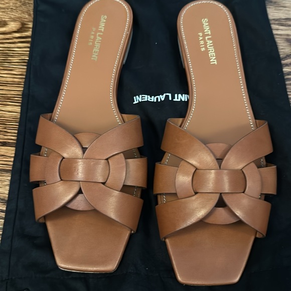 COPY - Saint Laurent size 11 Tribute Nu Pieds Slide Sandal - Picture 2 of 3